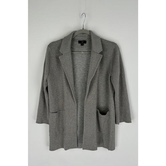 J Crew 365 Sparkly Sophie Open Front Knit Sweater Blazer Jacket Womens Size XXS - Picture 2 of 7
